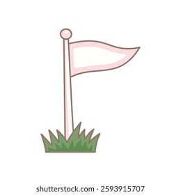 Coquette Pink Pennant Flag Illustration