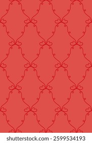 Coquette ribbon bow seamless pattern for fabric, wallpaper, wrapping paper. Classic print design