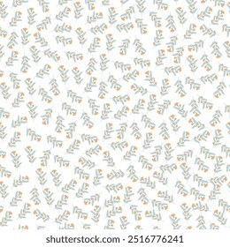 coquette seamless flowers pattern. Delicate petals and vibrant blossoms create an artistic and vintage botanical illustration. Perfect for wallpaper, fabric, wrapping paper and more.