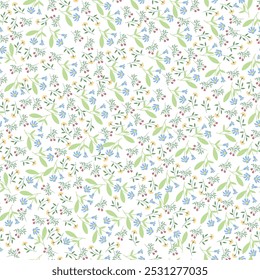 coquette seamless flowers pattern. Delicate petals and vibrant blossoms create an artistic and vintage botanical illustration. Perfect for wallpaper, fabric, wrapping paper and more.