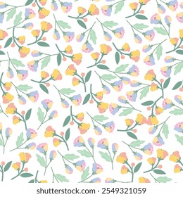 coquette seamless flowers pattern. Perfect for wallpaper, fabric, wrapping paper and more.