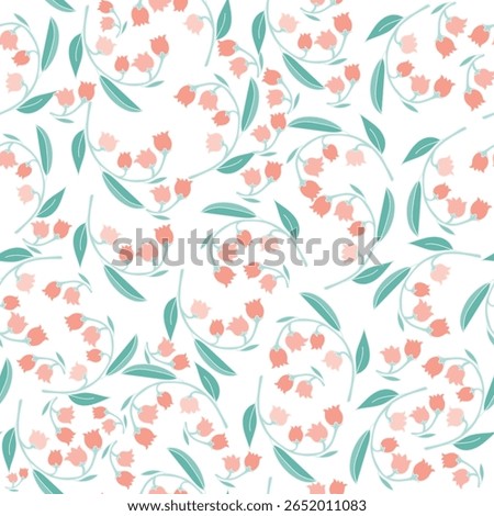 coquette seamless orange flowers pattern. Delicate petals and vibrant blossoms create an artistic and vintage botanical illustration. cute flowers pattern.