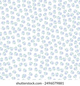 coquette seamless purple flowers pattern. Delicate petals and vibrant blossoms create an artistic and vintage botanical illustration. Perfect for wallpaper, fabric, wrapping paper and more.