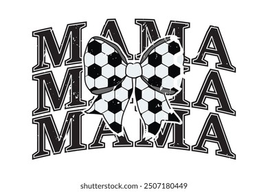 Coquette Soccer Mama Bow Game Day EPS T-shirt Design