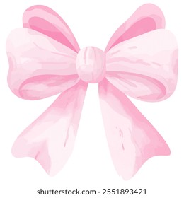 Coquette Watercolor Pink Ribbon Charm