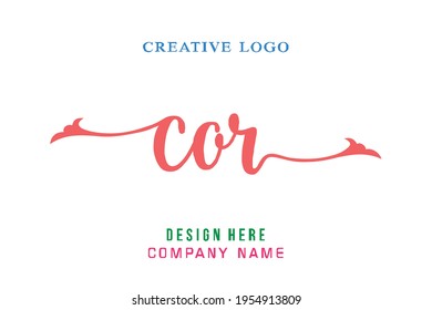 COR lettering logo is simple, easy to understand and authoritative