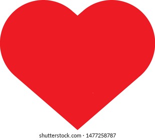 Coracao vermelho (red heart in portuguese) vector illustration