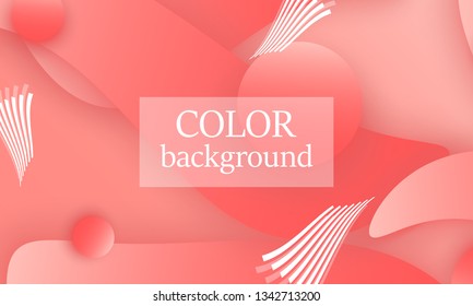 Coral abstract background. Vector illustration. Red pink background. Color coral pattern.