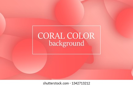 Coral abstract background. Vector illustration. Red pink background. Color coral pattern.
