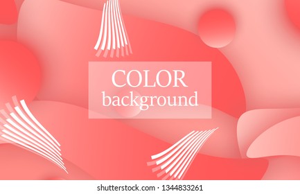 Coral abstract background. Vector illustration. Red pink background. Color coral pattern.