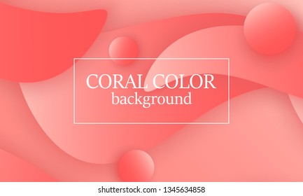Coral abstract background. Vector illustration. Red pink background. Color coral pattern.