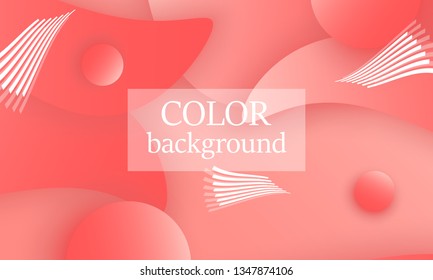 Coral abstract background. Vector illustration. Red pink background. Color coral pattern.