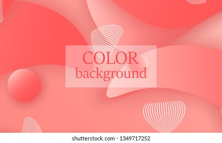 Coral abstract background. Vector illustration. Red pink background. Color coral pattern.