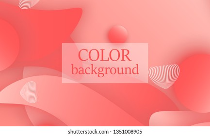 Coral abstract background. Vector illustration. Red pink background. Color coral pattern.
