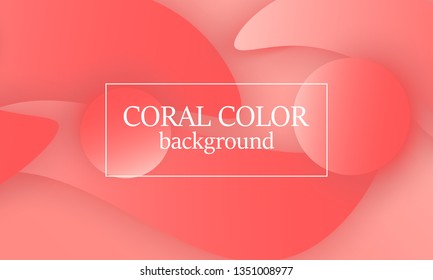 Coral abstract background. Vector illustration. Red pink background. Color coral pattern.