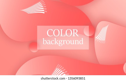 Coral abstract background. Vector illustration. Red pink background. Color coral pattern.