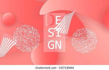 Coral abstract background. Vector illustration. Red pink background. Color coral pattern.