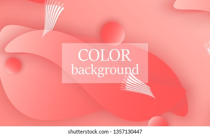 Coral abstract background. Vector illustration. Red pink background. Color coral pattern.
