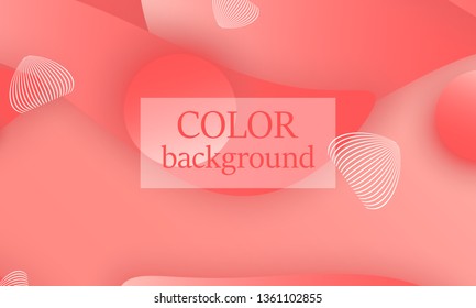 Coral abstract background. Vector illustration. Red pink background. Color coral pattern.
