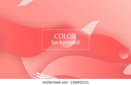 Coral abstract background. Vector illustration. Red pink background. Color coral pattern.