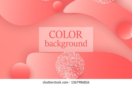 Coral abstract background. Vector illustration. Red pink background. Color coral pattern.