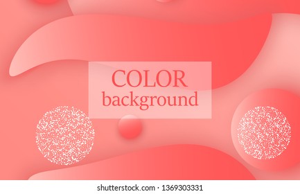 Coral abstract background. Vector illustration. Red pink background. Color coral pattern.