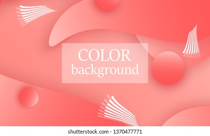 Coral abstract background. Vector illustration. Red pink background. Color coral pattern.