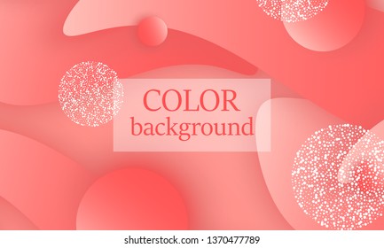 Coral abstract background. Vector illustration. Red pink background. Color coral pattern.