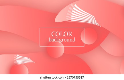 Coral abstract background. Vector illustration. Red pink background. Color coral pattern.