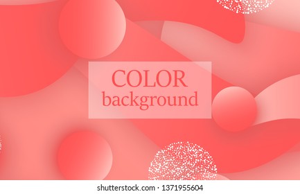 Coral abstract background. Vector illustration. Red pink background. Color coral pattern.