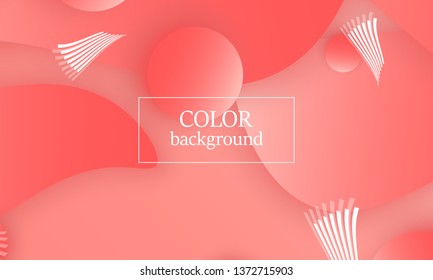Coral abstract background. Vector illustration. Red pink background. Color coral pattern.