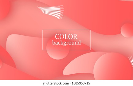 Coral abstract background. Vector illustration. Red pink background. Color coral pattern.
