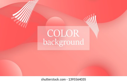 Coral abstract background. Vector illustration. Red pink background. Color coral pattern.