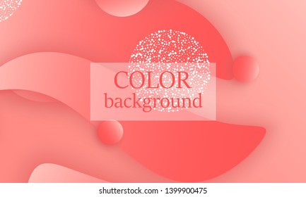 Coral abstract background. Vector illustration. Red pink background. Color coral pattern.