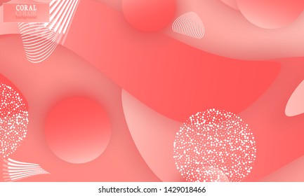 Coral abstract background. Vector illustration. Red pink background. Color coral pattern.