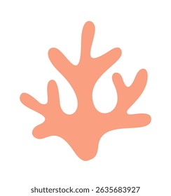 Elemento de design boho de algas de coral