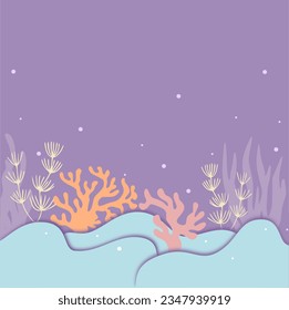 coral background .coral reef background, card design.