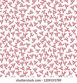 Coral background. Seamless pattern.