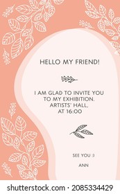Fondo coral para texto, en blanco para invitación