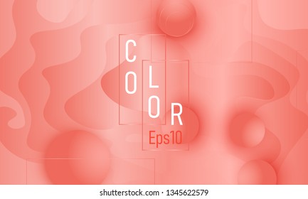 Coral background. Vector illustration. Coral color gradient. Pink fluid pattern.