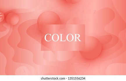 Coral background. Vector illustration. Coral color gradient. Pink fluid pattern.