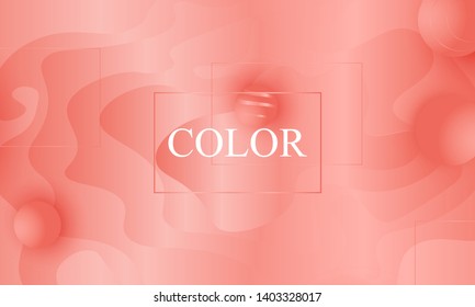Coral background. Vector illustration. Coral color gradient. Pink fluid pattern.