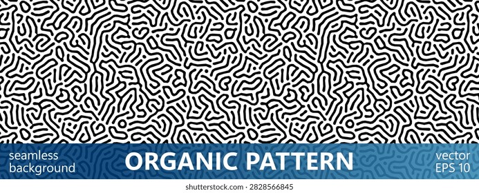 Coral background vector and seamless organic brain with pattern line abstract. Texture psychology wavy and squiggle art dot with gradient irregular inspired. Worm seamless organic and flora.