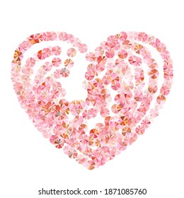Coral beads confetti placer vector illustration. Wedding invitation card background. Luxury shining foil elements holiday decoration. Romantic bridal confetti texture.