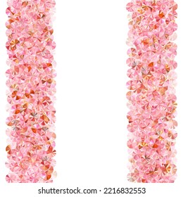 Coral beads confetti placer vector illustration. Valentine's day background design. Circle glowing foil particles party decoration. Romantic love valentine confetti.