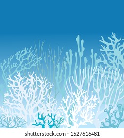 Coral Bleaching Under Water. Trendy Color 2020 Coral Bleach