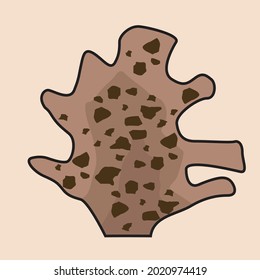Coral . Boho art style . Vector illustration