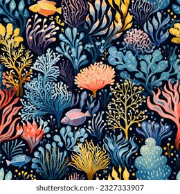  Coral Cascade: Nature's Artistry - Coral Reef Pattern