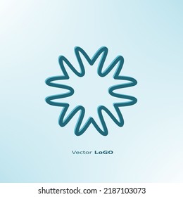 Coral Circle Design Vector Logo