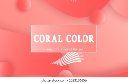 Coral color abstract background. Vector illustration. Colorful gradient pattern.